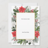 Foto Kerstmis Kerst Bloemstuk Plat Kerstkaart (Achterkant)