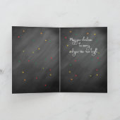 Foto Kerstmis krijtbord look ovaal Kaart (Binnen)