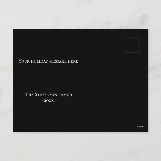 Foto Kerstmis Ornament Sneeuwvlokken Modern Budget Feestdagenkaart (Achterkant)