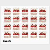 Foto Kerstmis Vierkante Sticker (Vel)