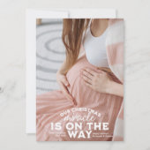 Foto Kerstmis Zwangerschap Aankondiging (Voorkant)