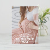 Foto Kerstmis Zwangerschap Aankondiging (Staand voorkant)