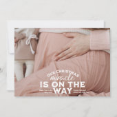 Foto Kerstmis Zwangerschap Aankondiging (Voorkant)