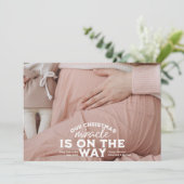 Foto Kerstmis Zwangerschap Aankondiging (Staand voorkant)