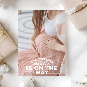 Foto Kerstmis Zwangerschap Aankondiging