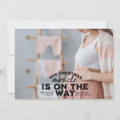 Foto Kerstmis Zwangerschap Aankondiging (Voorkant)