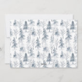 FOTO-kerstooggetuige legant deer Pine Tree Feestdagenkaart (Achterkant)