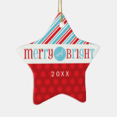 FOTO KERSTSTER ORNAMENT :: Merry & Bright 1 (Rechts)