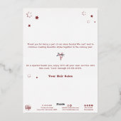 Foto Kerststerren Folie Accents Vakantie Kaart (Achterkant)