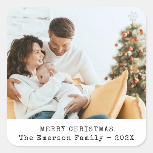 Foto Kerststicker Vierkante Sticker (Voorkant)