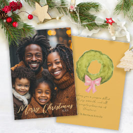 Foto Kerstvakantie Krans Traditionele Vintage Feestdagenkaart