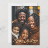 Foto Kerstvakantie Krans Traditionele Vintage Feestdagenkaart (Voorkant)