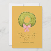 Foto Kerstvakantie Krans Traditionele Vintage Feestdagenkaart (Achterkant)