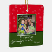 Foto kerstversiering met grootouders keramisch ornament (Rechts)