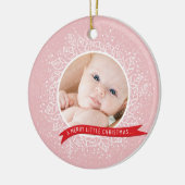 FOTO KERSTVERSIERING:: winterblad 3 Keramisch Ornament (Links)