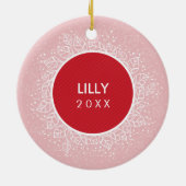 FOTO KERSTVERSIERING:: winterblad 3 Keramisch Ornament (Achterkant)