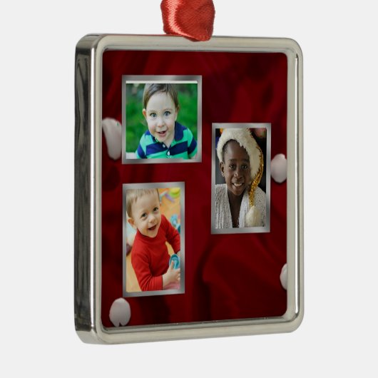 foto kerstversieringen metalen ornament (Rechts)