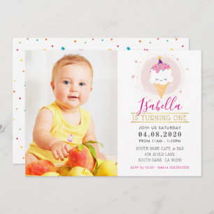 FOTO KIDS BIRTHDAY PARTIJ kleurrijke zoete ijs Kaart