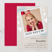 Foto Kijk wie 59ste verjaardag wordt Kaart (Voorkant / Achterkant)