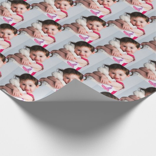 Foto: Kind, Echtgenoot Mam Pap Lieverd Bestie Cadeaupapier (Hoek)