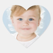 Foto kind vriend familie huisdier hart sticker (Voorkant)