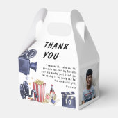 Foto Kinder film nacht verjaardagsfeestje dank u Bedankdoosjes (Voorkant Zijde)