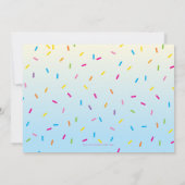 FOTO KINDER PARTIJ UITNODIGEN retro-ijskegel blauw Kaart (Achterkant)