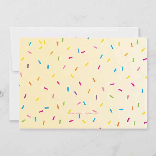 FOTO KINDER PARTIJ UITNODIGEN retro-ijskegel Kaart (Achterkant)