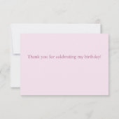 Foto: Kinderen van Birthday Modern Hearts Viola Bedankkaart (Achterkant)