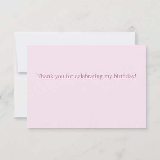 Foto: Kinderen van Birthday Modern Hearts Viola Bedankkaart (Achterkant)