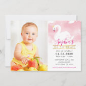 FOTO KINDEREN VERJAARDAG FEESTJE zwaan prinses sch Kaart (Voorkant)