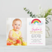 FOTO KINDEREN VERJAARDAGSFEESTJE kleurrijke helder Kaart (Staand voorkant)