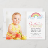 FOTO KINDEREN VERJAARDAGSFEESTJE kleurrijke pastel Kaart (Voorkant)