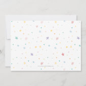 FOTO KINDEREN VERJAARDAGSFEESTJE kleurrijke pastel Kaart (Achterkant)