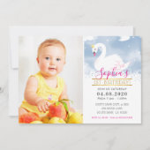 FOTO KINDEREN VERJAARDAGSFEESTJE zwaan prinses bla Kaart (Voorkant)