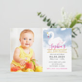 FOTO KINDEREN VERJAARDAGSFEESTJE zwaan prinses bla Kaart (Staand voorkant)