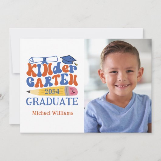 Foto Kindergarten Afstuderen Aankondiging (Voorkant)