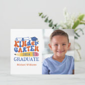 Foto Kindergarten Afstuderen Aankondiging (Staand voorkant)