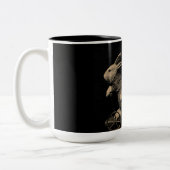 foto Kitten en Bunny Funny Tweekleurige Koffiemok (Links)