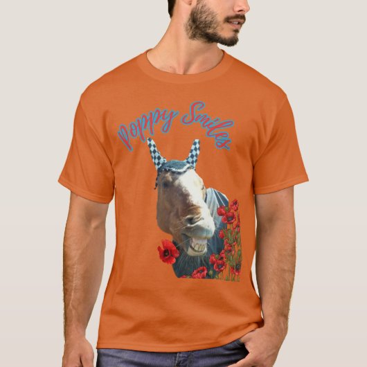 foto klaproos glimlacht t-shirt (Voorkant)