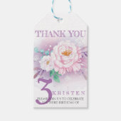 Foto klassiek bloemetjesfeest cadeaulabel (Voorkant)