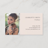Foto Klassiek muzikant Professional Blush Roze Visitekaartje (Voorkant)