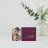 Foto Klassiek Muzikant Professioneel Bourgondië Visitekaartje (Staand voorkant)