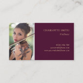 Foto Klassiek Muzikant Professioneel Bourgondië Visitekaartje (Voorkant)