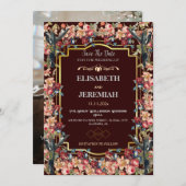 Foto klassieke bruiloft Save the Date Kaart (Voorkant / Achterkant)