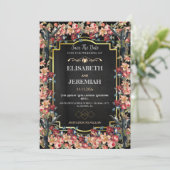 Foto klassieke bruiloft Save the Date Kaart (Staand voorkant)