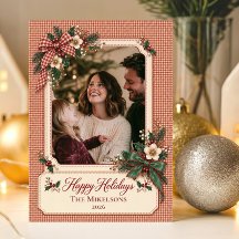 Foto Klassieke Coquette Gingham Kerst