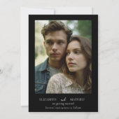 Foto klassieke rustieke bruiloft save the date (Achterkant)