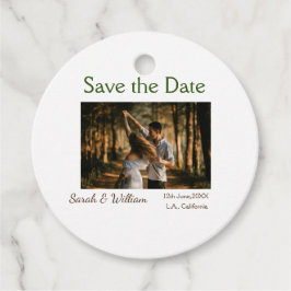 Foto klassieke witte elegante typografie bruiloft  bedankjes labels