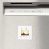 Foto klassieke witte elegante typografie bruiloft  magneet (Insitu (Vaatwasser))